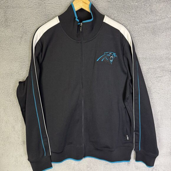 Carolina Panthers Jacket Mens XXL Black Nike Full Zip NFL Football Casual - Picture 1 of 9